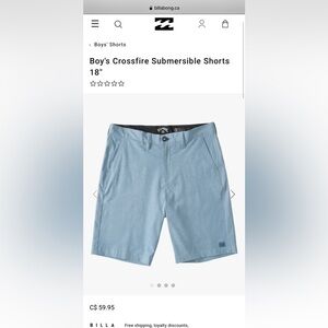 Billabong Youth Crossfire Submersibles